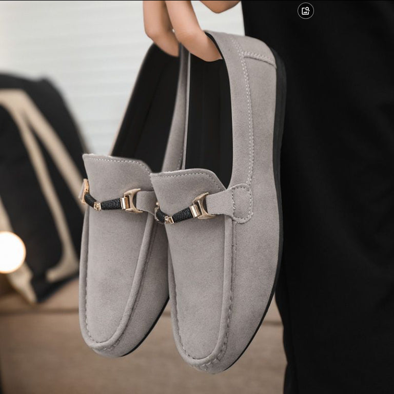 Chaussures en toile coréennes Loom & Soul™ pour hommes – Mocassins décontractés légers et respirants à enfiler avec motif rayé