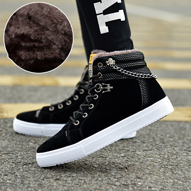 Baskets montantes en daim doublées polaire Loom & Soul™ pour homme – Chaussures décontractées et chaudes