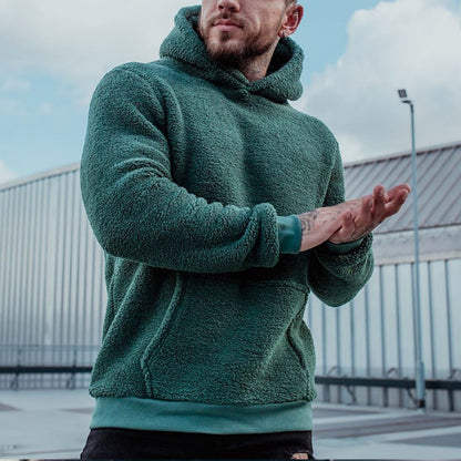 Loom & Soul™ Men’s Plush Hoodie – Soft Cotton Long-Sleeve Pullover with Kangaroo Pocket