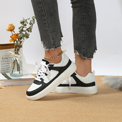 Loom & Soul Baskets plateforme unisexe – Chaussures de sport décontractées antidérapantes de style européen et américain avec semelle souple en EVA