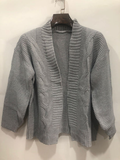 Cardigan en fausse maille mohair pour femme – Manteau pull d'hiver chaud et ample