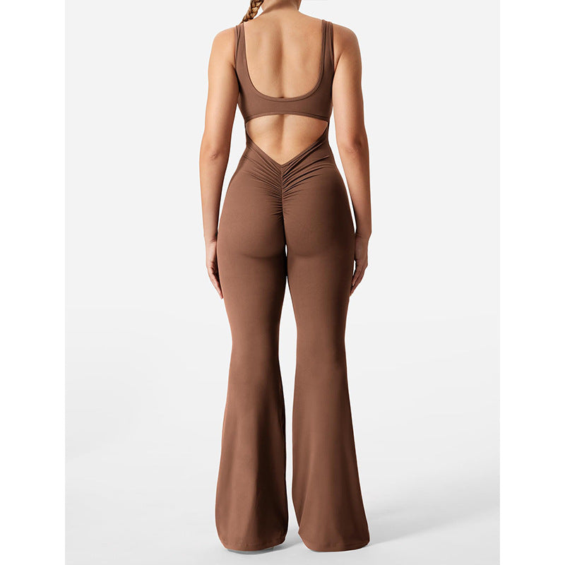 Women’s Slim Fit Backless Yoga Jumpsuit – Sculpting Activewear