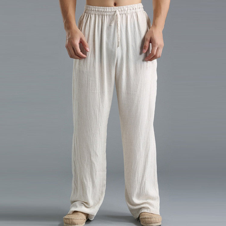 Men’s Breathable Linen Pants – Loose Fit Casual Sports Trousers
