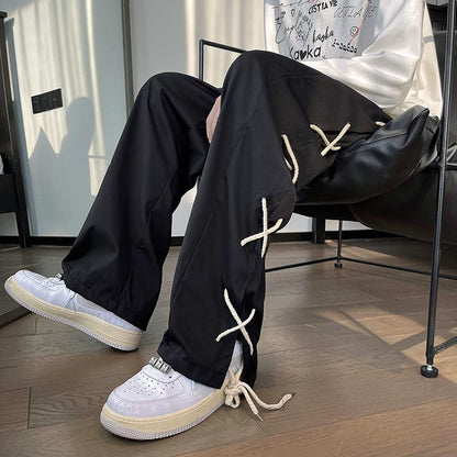 Pantalon de jogging patchwork pour homme – Pantalon décontracté style streetwear vintage