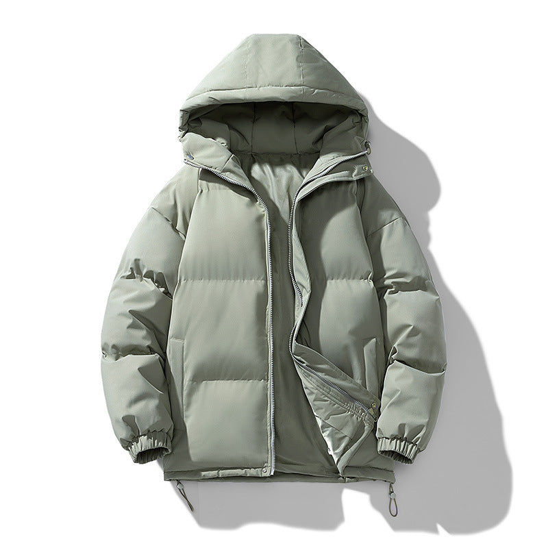 Loom & Soul™ Manteau à capuche d'hiver pour homme – Veste zippée rembourrée en coton épais pour la chaleur et le style au quotidien