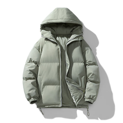 Loom & Soul™ Manteau à capuche d'hiver pour homme – Veste zippée rembourrée en coton épais pour la chaleur et le style au quotidien