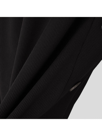 Men’s Slim Turtleneck Base Layer – Button Detail Knit Shirt