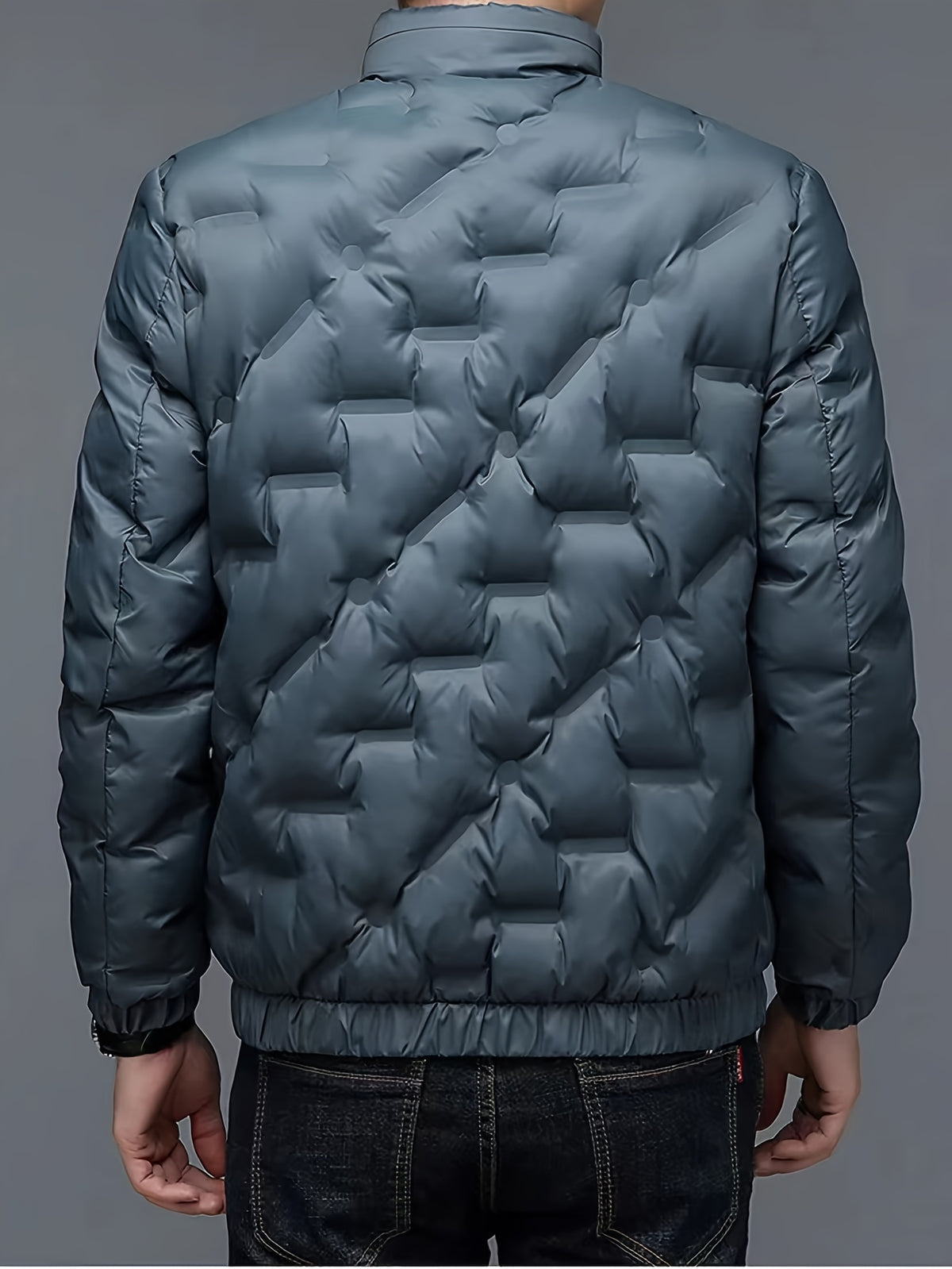 Men’s Windproof Hooded Jacket – Full-Zip Outdoor Winter Coat