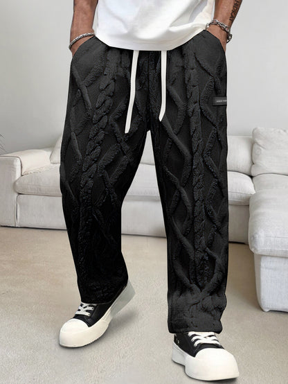 Men’s Fleece-Lined Lounge Pants – Warm Drawstring Winter Comfort