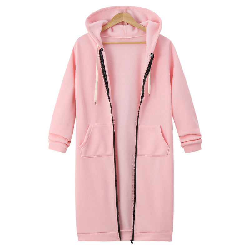 Loom & Soul Women’s Hooded Fleece Jacket – Long Zipper Coat with Soft Lining, Casual Warm Outerwear