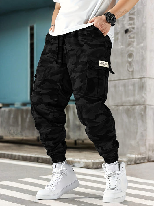 Men’s Camouflage Cargo Pants – Tactical Camo Jogger Hiking Trousers