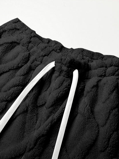 Men’s Fleece-Lined Lounge Pants – Warm Drawstring Winter Comfort