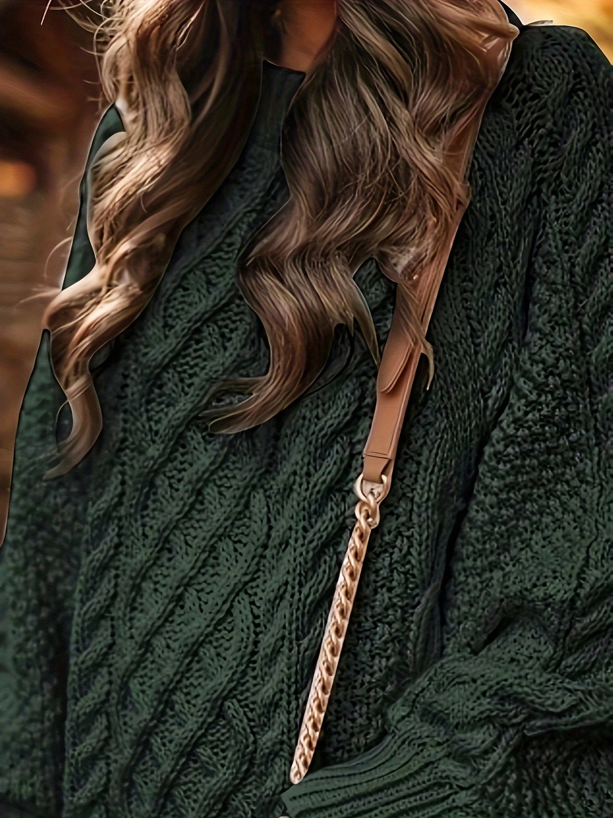 Pull Vika femme – Col rond ample en maille mi-longue