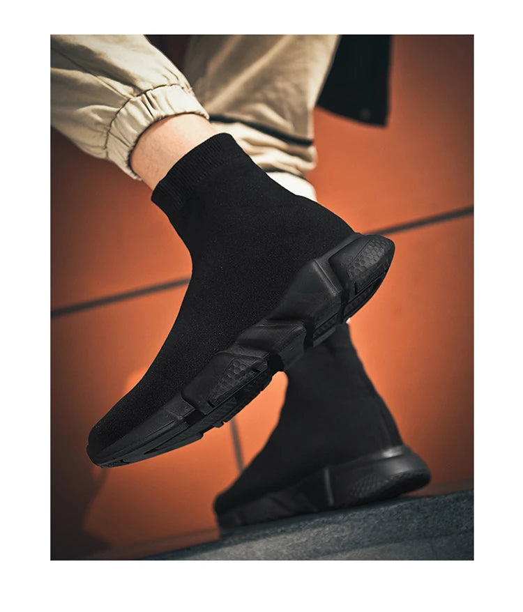 Chaussures de course montantes – Baskets unisexe à enfiler | Baskets réfléchissantes, respirantes et légères pour hommes et femmes