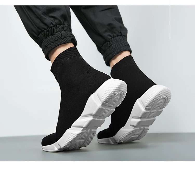 Chaussures de course montantes – Baskets unisexe à enfiler | Baskets réfléchissantes, respirantes et légères pour hommes et femmes