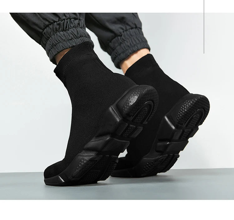 Chaussures de course montantes – Baskets unisexe à enfiler | Baskets réfléchissantes, respirantes et légères pour hommes et femmes