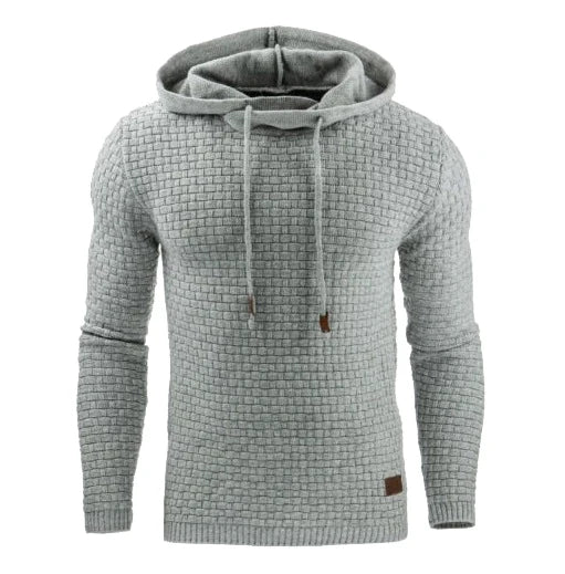 Men’s Solid Color Casual Hoodie – Lightweight Fleece Pullover for Everyday Wear