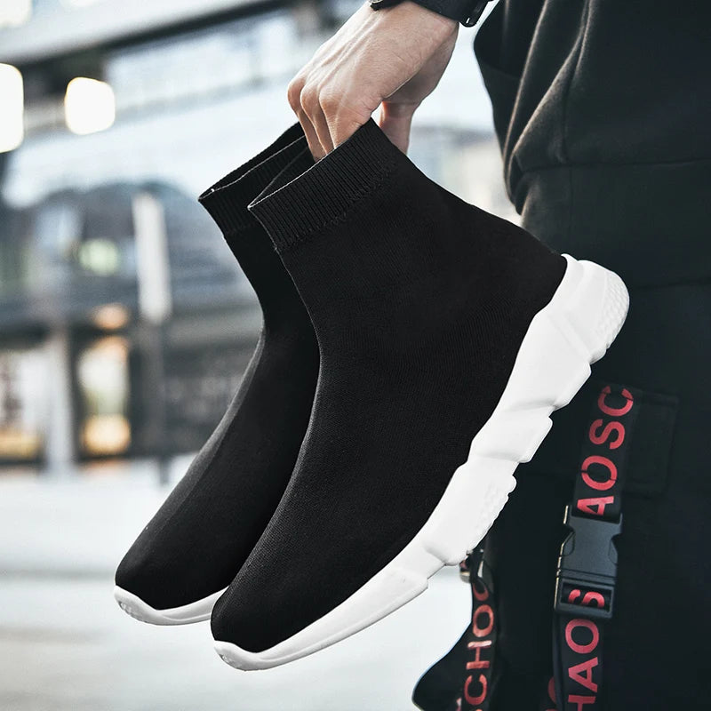 Chaussures de course montantes – Baskets unisexe à enfiler | Baskets réfléchissantes, respirantes et légères pour hommes et femmes