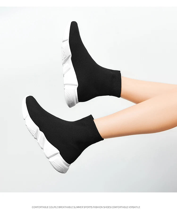 Chaussures de course montantes – Baskets unisexe à enfiler | Baskets réfléchissantes, respirantes et légères pour hommes et femmes