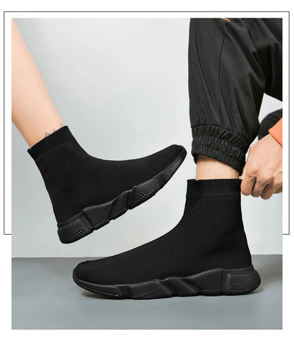 Chaussures de course montantes – Baskets unisexe à enfiler | Baskets réfléchissantes, respirantes et légères pour hommes et femmes