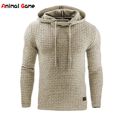 Men’s Solid Color Casual Hoodie – Lightweight Fleece Pullover for Everyday Wear