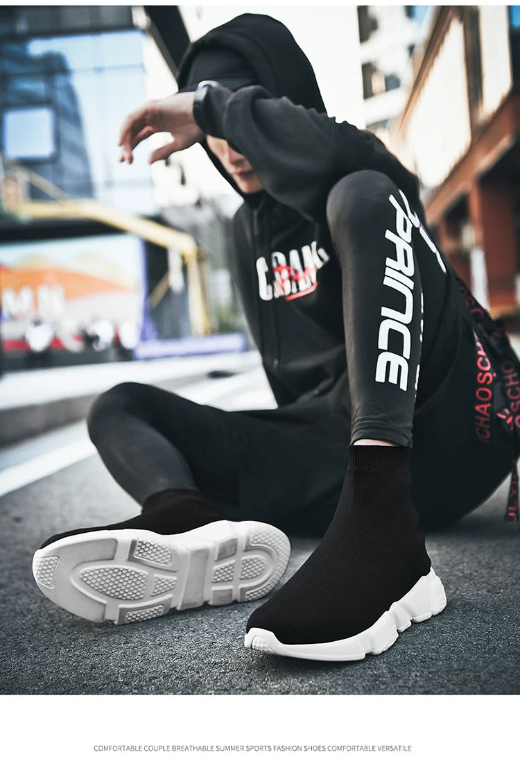 Chaussures de course montantes – Baskets unisexe à enfiler | Baskets réfléchissantes, respirantes et légères pour hommes et femmes
