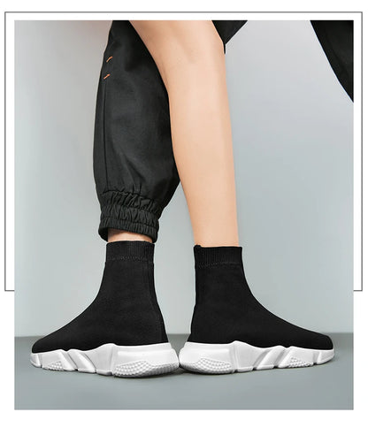 Chaussures de course montantes – Baskets unisexe à enfiler | Baskets réfléchissantes, respirantes et légères pour hommes et femmes