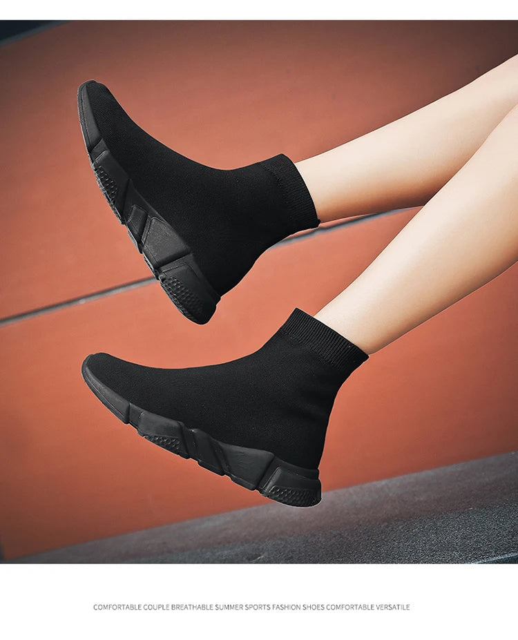 Chaussures de course montantes – Baskets unisexe à enfiler | Baskets réfléchissantes, respirantes et légères pour hommes et femmes