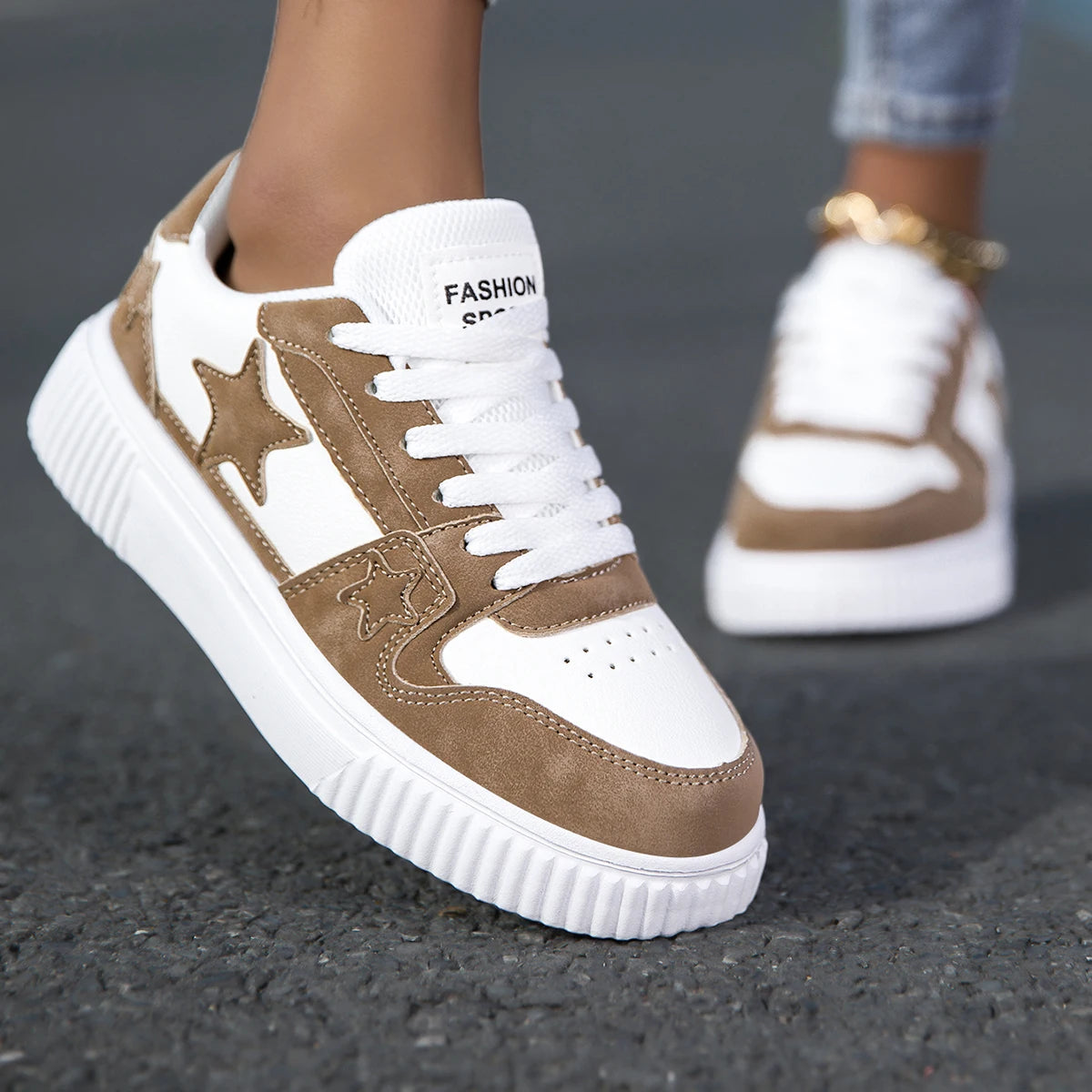Loom & Soul YRZL Unisex Sports Sneakers – Breathable Thick Sole Comfort