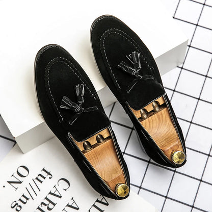 HAJERO™ SoftStep Mocassins en Faux Daim – Chaussures Décontractées à Enfiler pour Hommes | Mocassins Confortables et Respirants avec Massage pour le Bureau et le Quotidien