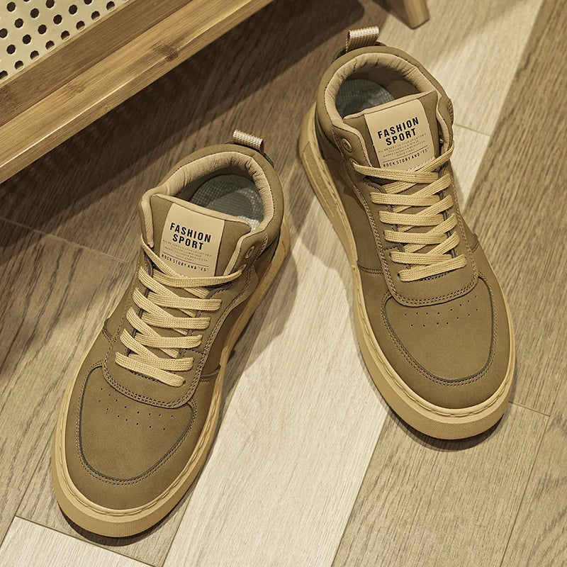 Loom & Soul Men’s Mid-Top Skate Sneakers – 2025 Breathable Casual Shoes