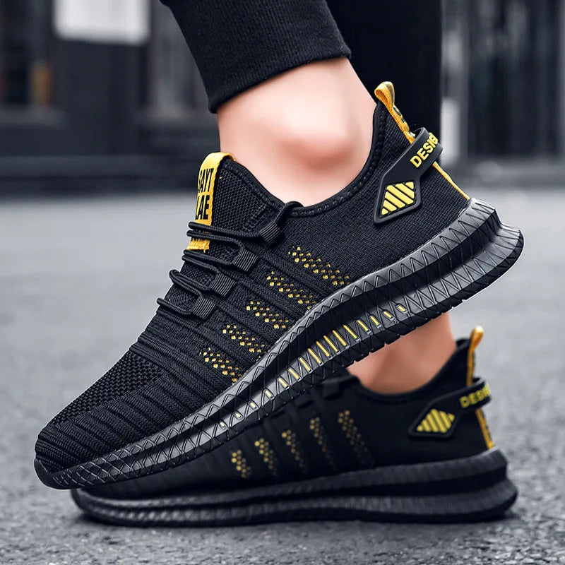 Men’s Flyknit Sneakers – Lightweight Breathable Casual Walking Shoes