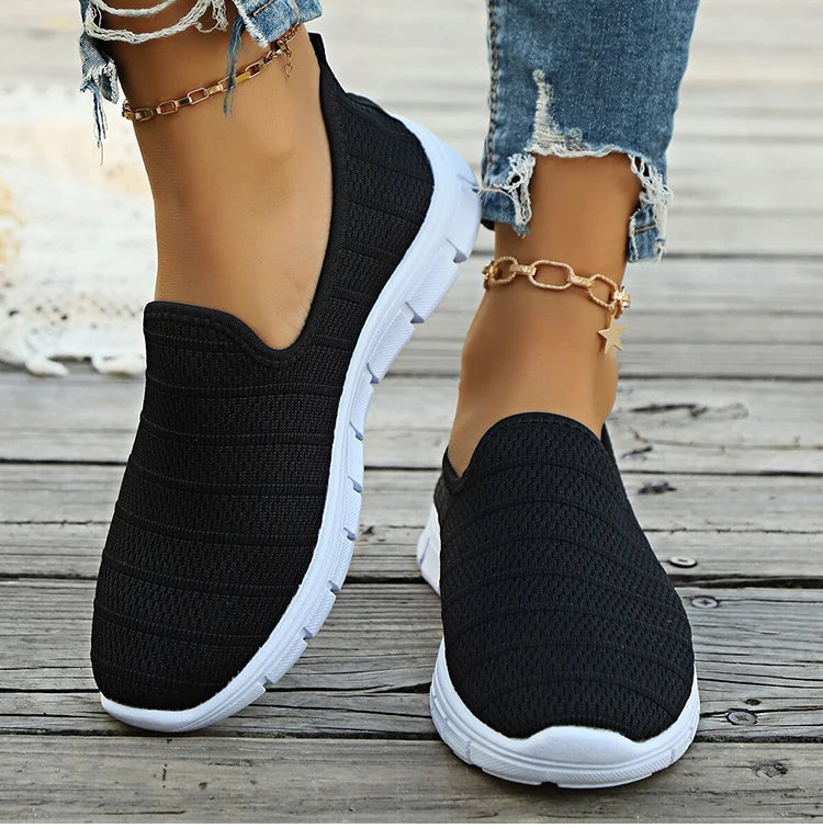 AirFlex Slip-On Sneakers – Women’s Lightweight Mesh Comfort Shoes | Breathable Casual Footwear for Everyday Wear