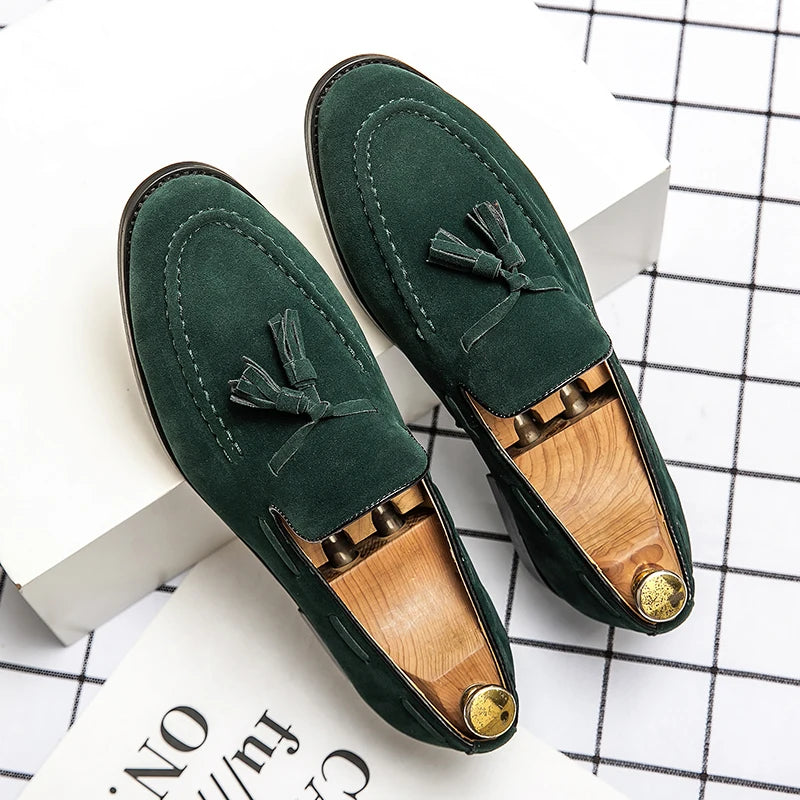 HAJERO™ SoftStep Mocassins en Faux Daim – Chaussures Décontractées à Enfiler pour Hommes | Mocassins Confortables et Respirants avec Massage pour le Bureau et le Quotidien