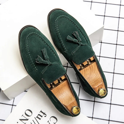 HAJERO™ SoftStep Mocassins en Faux Daim – Chaussures Décontractées à Enfiler pour Hommes | Mocassins Confortables et Respirants avec Massage pour le Bureau et le Quotidien