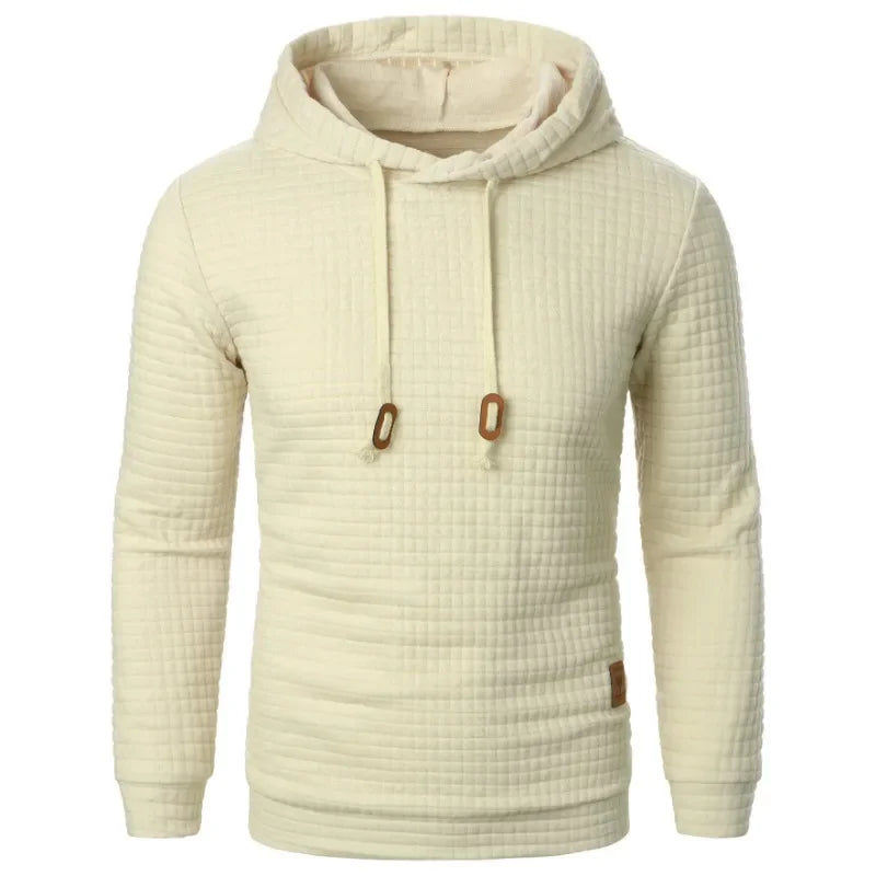 Men’s Solid Color Casual Hoodie – Lightweight Fleece Pullover for Everyday Wear