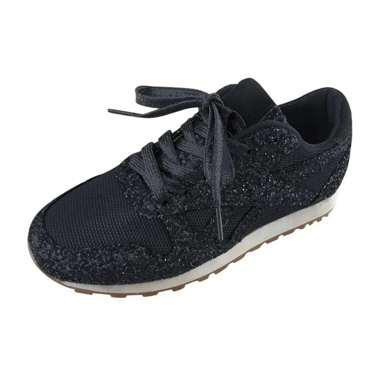 Lunara™ 2024 Bling Mesh Platform Sneakers – Lightweight Casual Lace-Up Shoes for Women