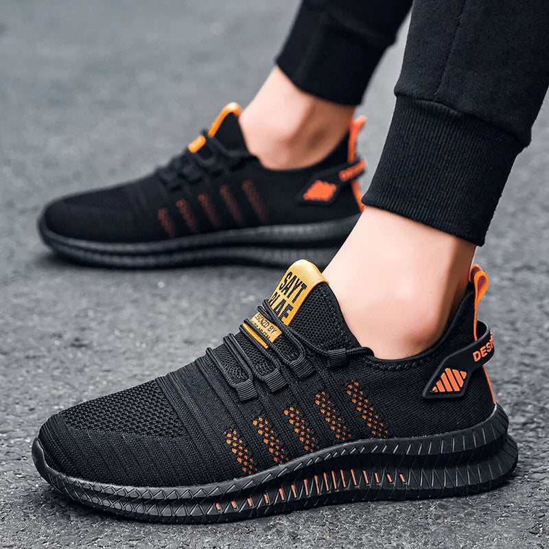 Men’s Flyknit Sneakers – Lightweight Breathable Casual Walking Shoes