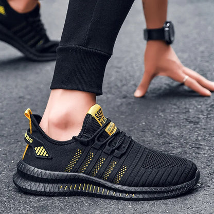 Men’s Flyknit Sneakers – Lightweight Breathable Casual Walking Shoes
