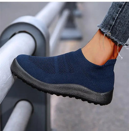 ZJEGA™ 2024 Baskets de course respirantes à enfiler pour femmes – Chaussures de sport légères à ajustement chaussette