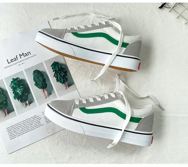 Baskets en toile à carreaux pour homme – Chaussures décontractées légères à lacets