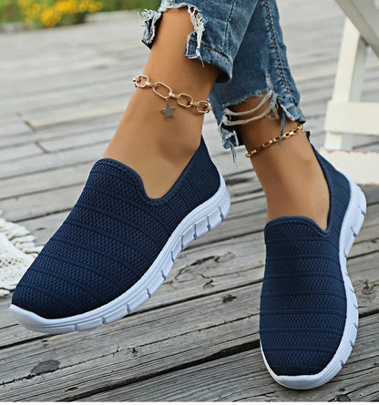 AirFlex Slip-On Sneakers – Women’s Lightweight Mesh Comfort Shoes | Breathable Casual Footwear for Everyday Wear
