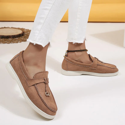 Mocassins en coton à enfiler pour femmes – Ballerines légères et décontractées pour le quotidien
