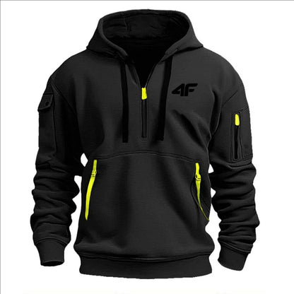 Sweat à capuche épais d'hiver pour homme – Coupe ample, imprimé, streetwear sportif