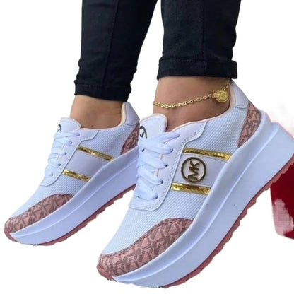 Loom & Soul Women’s Color Block Sneakers – Lightweight Vulcanized Casual Shoes