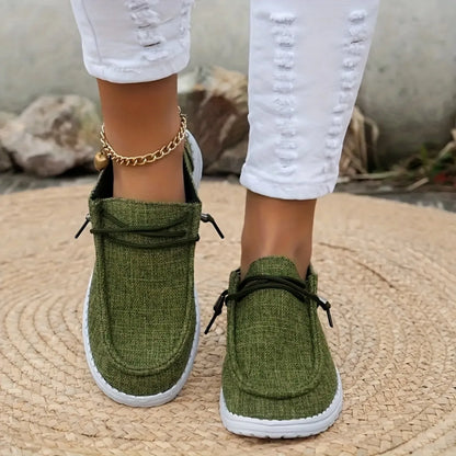 Knut Elgvin™ 2024 Chaussures basses décontractées à lacets pour femme – Ballerines légères en PU pour un confort quotidien