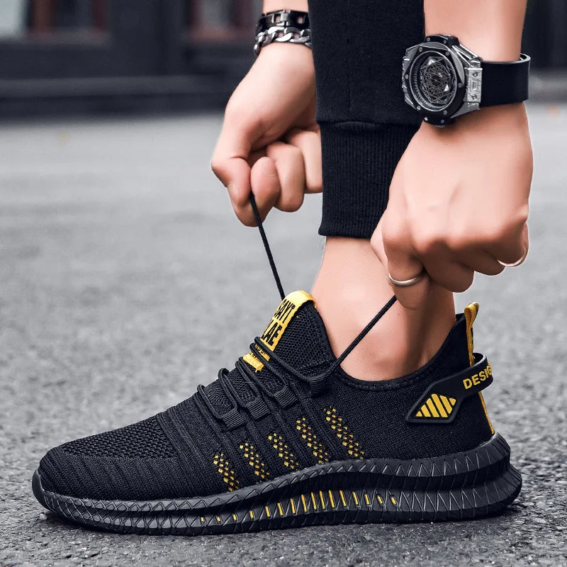 Men’s Flyknit Sneakers – Lightweight Breathable Casual Walking Shoes