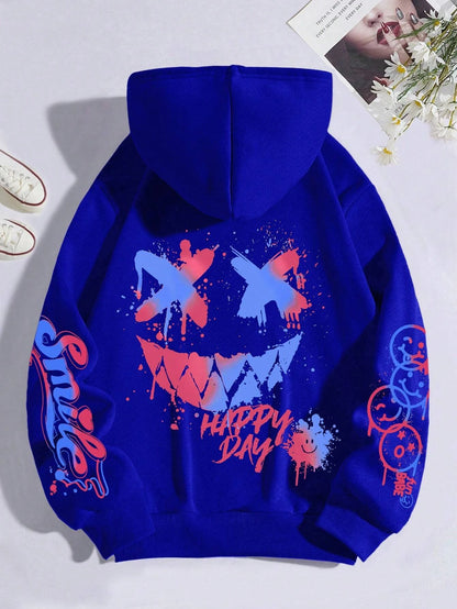 Women’s Fleece Pullover Hoodie – Warm Winter Casual Print Hooded Sweatshirt S-XXL