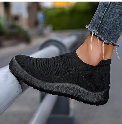 ZJEGA™ 2024 Baskets de course respirantes à enfiler pour femmes – Chaussures de sport légères à ajustement chaussette