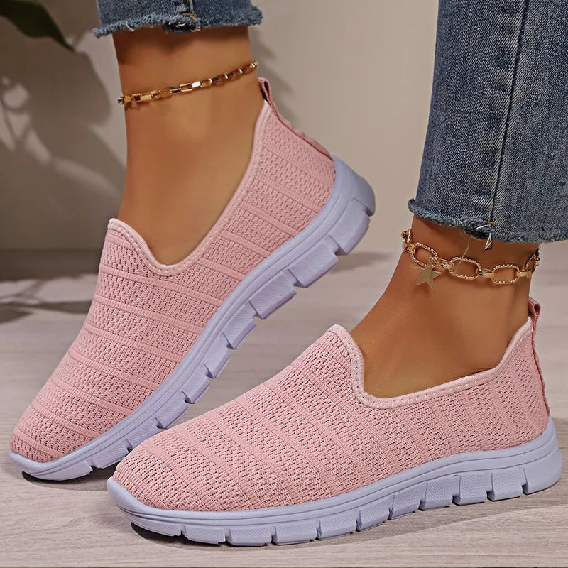 AirFlex Slip-On Sneakers – Women’s Lightweight Mesh Comfort Shoes | Breathable Casual Footwear for Everyday Wear